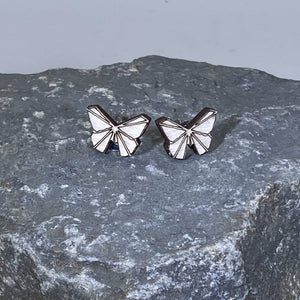 Origami Butterfly Wooden Dangle Earrings | Minimalist Nature Jewelry