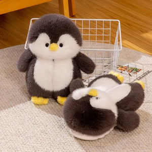 Fuzzy Penguin Plush Slippers — Cute Soft Furry Indoor House Shoes by The Mississippi Mermaid Mercantile - view 4