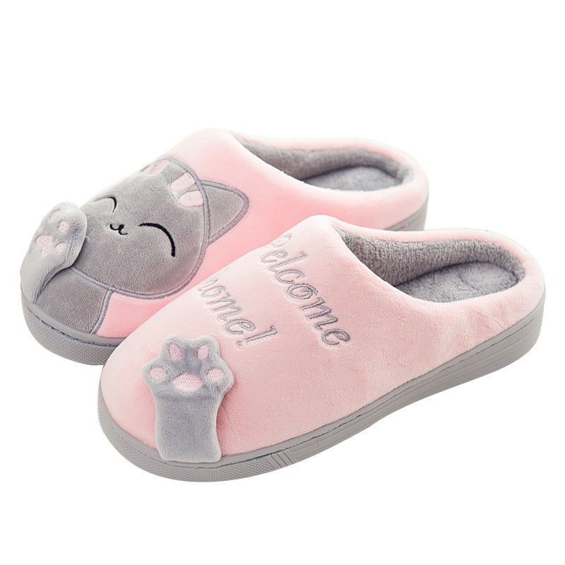 Cute Plush Cat Slippers for Winter Home Wear by The Mississippi Mermaid Mercantile - view 16