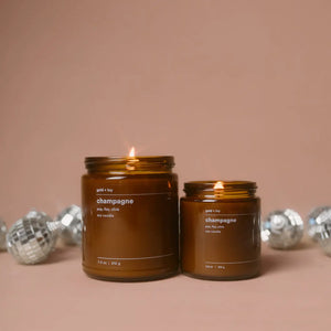 Champagne by gold + ivy, scented candle detail photo 2