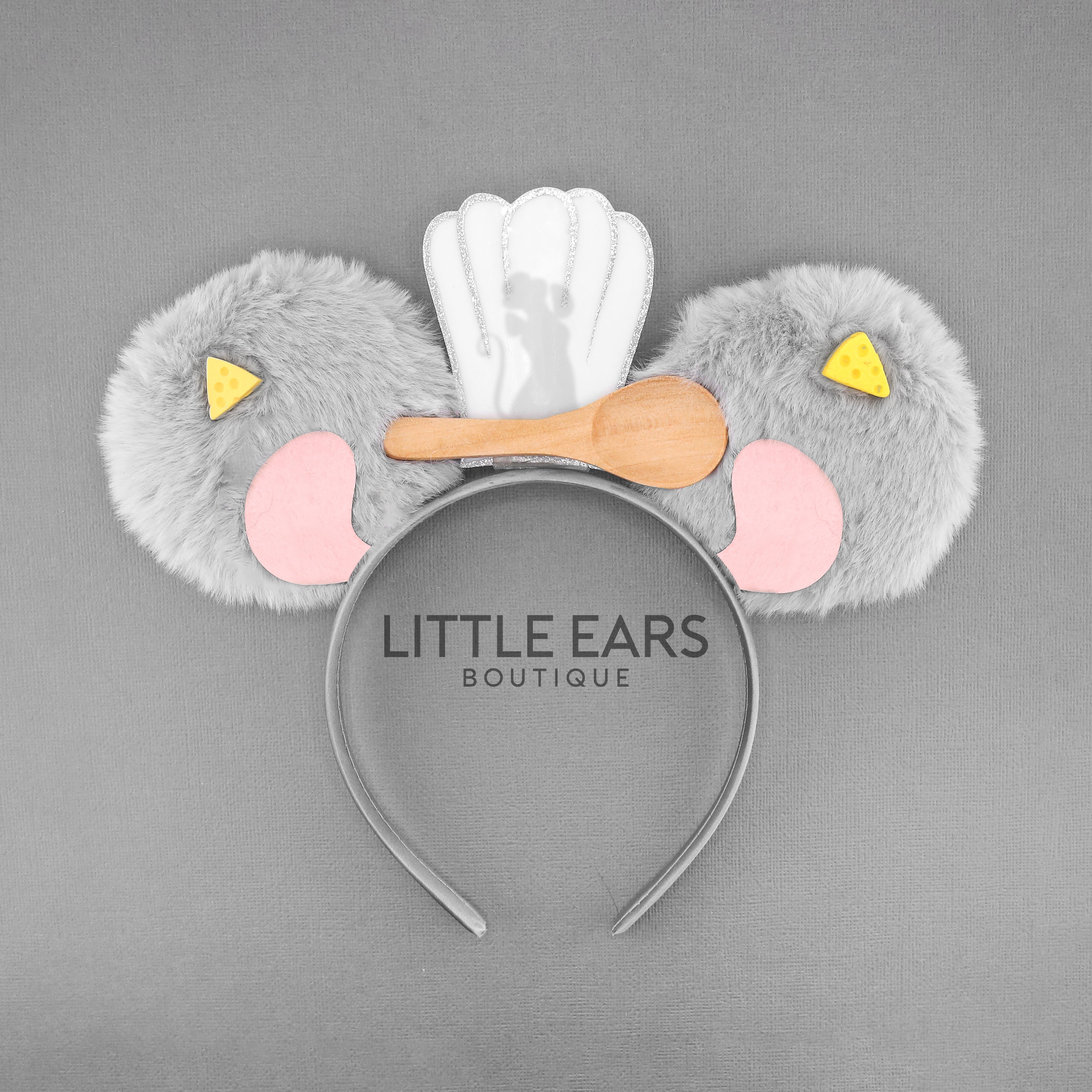 Chef Remy fur inspired handmade theme park ears by Little Ears Boutique
