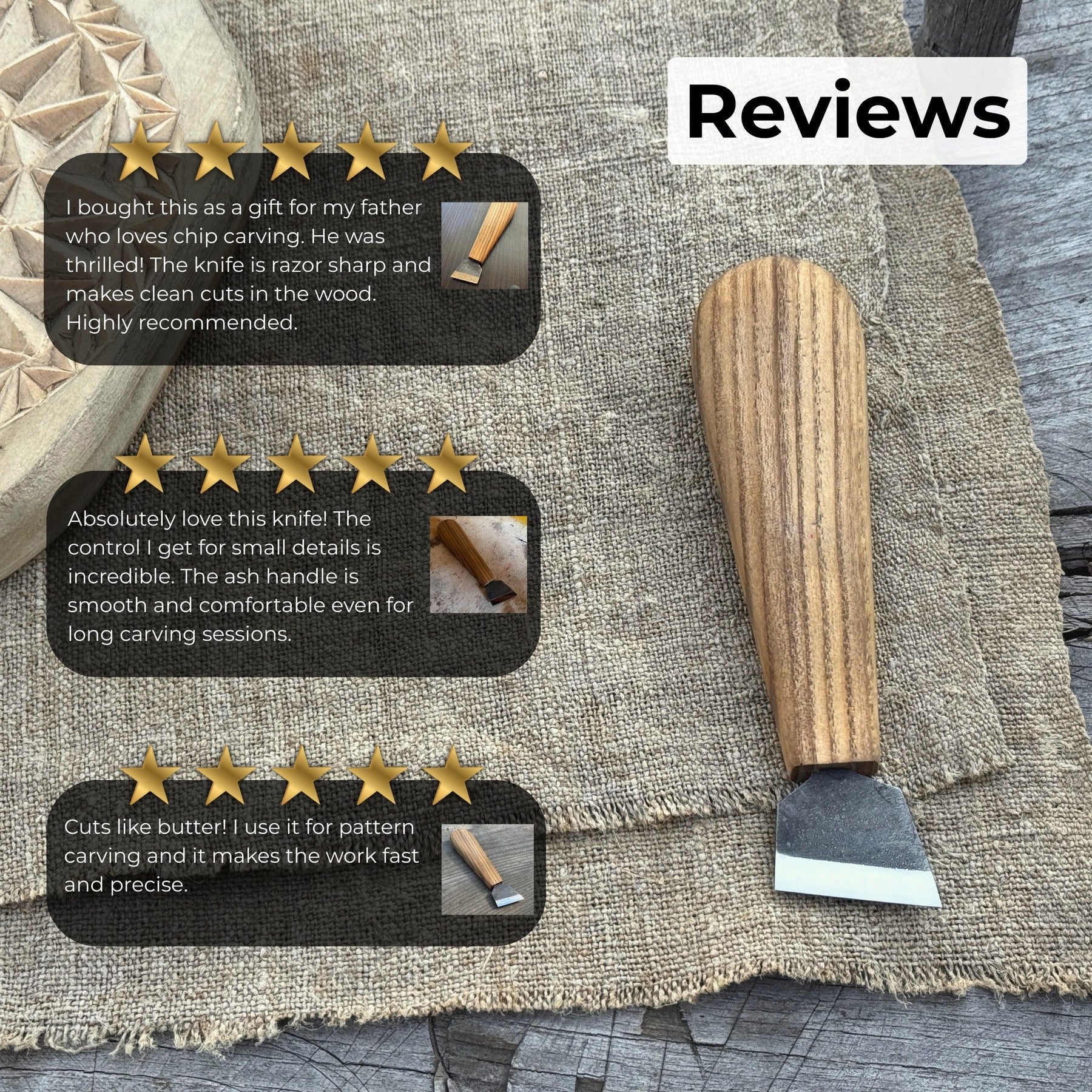 Chip Carving Knife, 3 cm (1.2 inches)