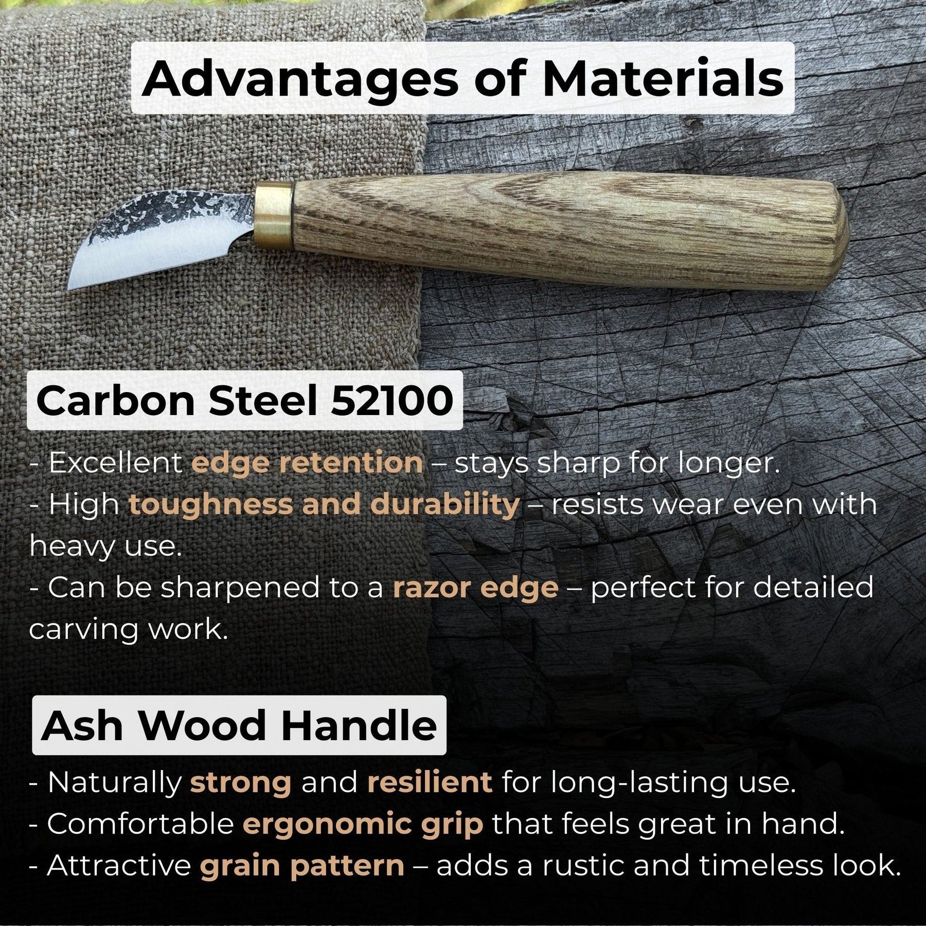 Chip Carving Knife, blade 3 cm (1.2 inches)
