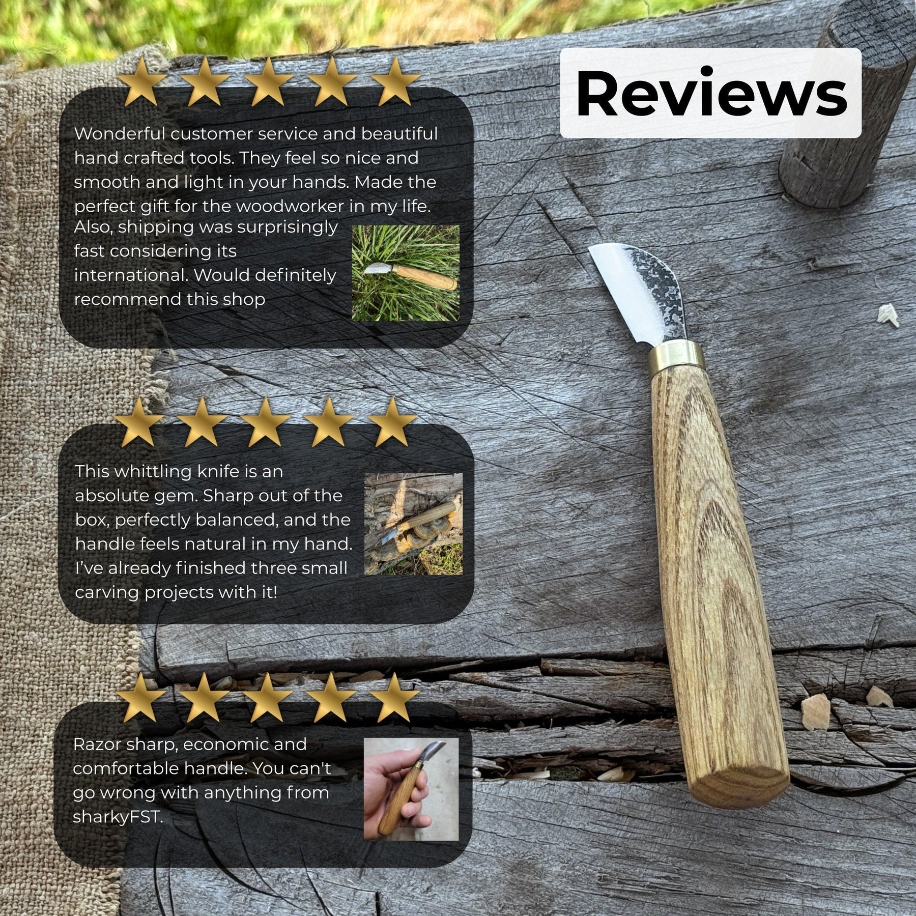 Chip Carving Knife, blade 3 cm (1.2 inches)