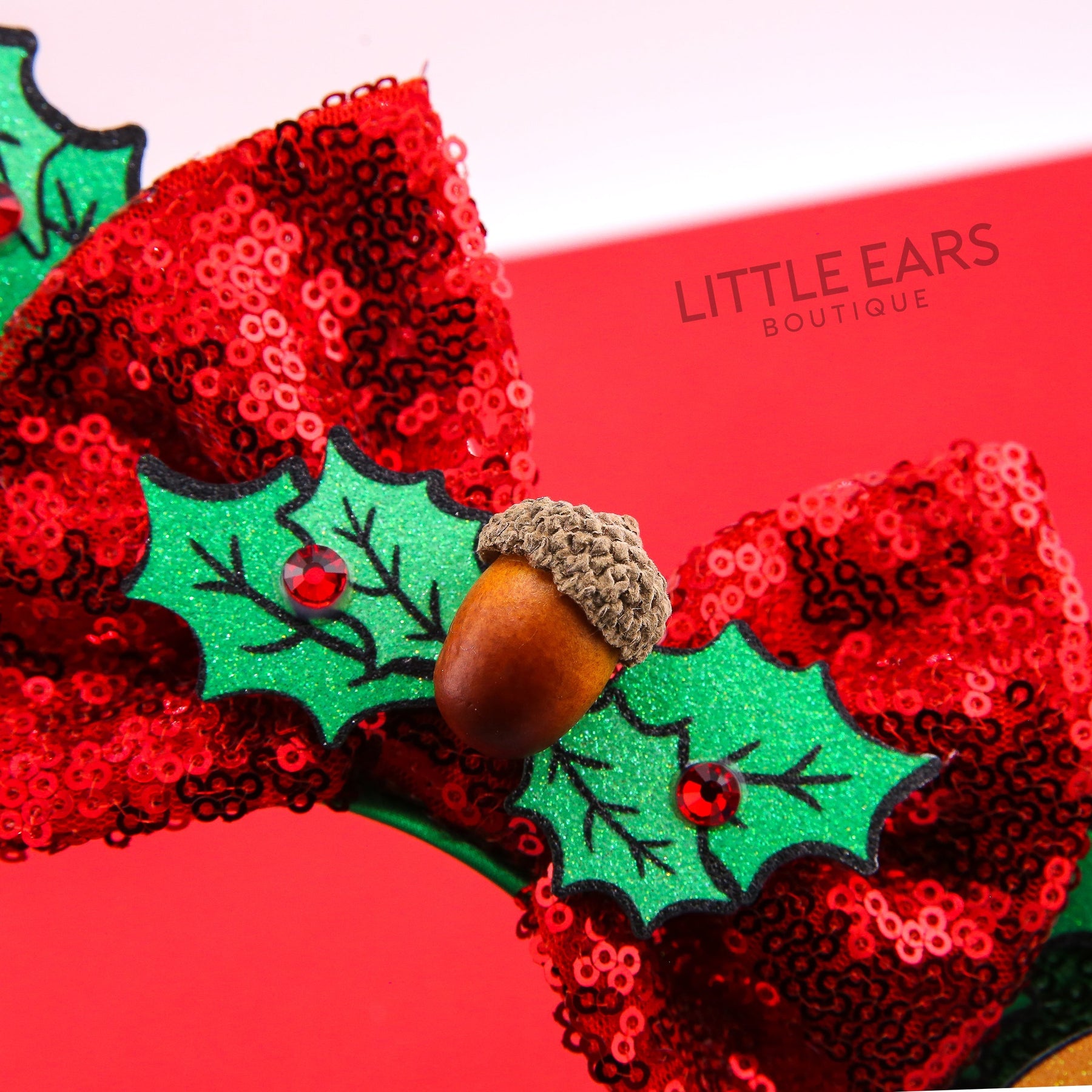 Chipmunks Christmas Ears by Little Ears Boutique, headbands detail photo 3