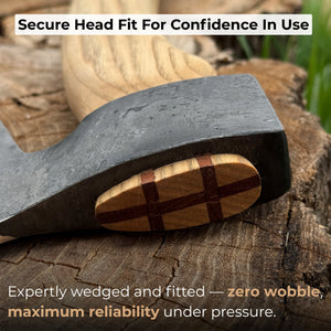 Chopping Axe with Leather Back Carry Pouch, 1.05 kg (2.2 lb)