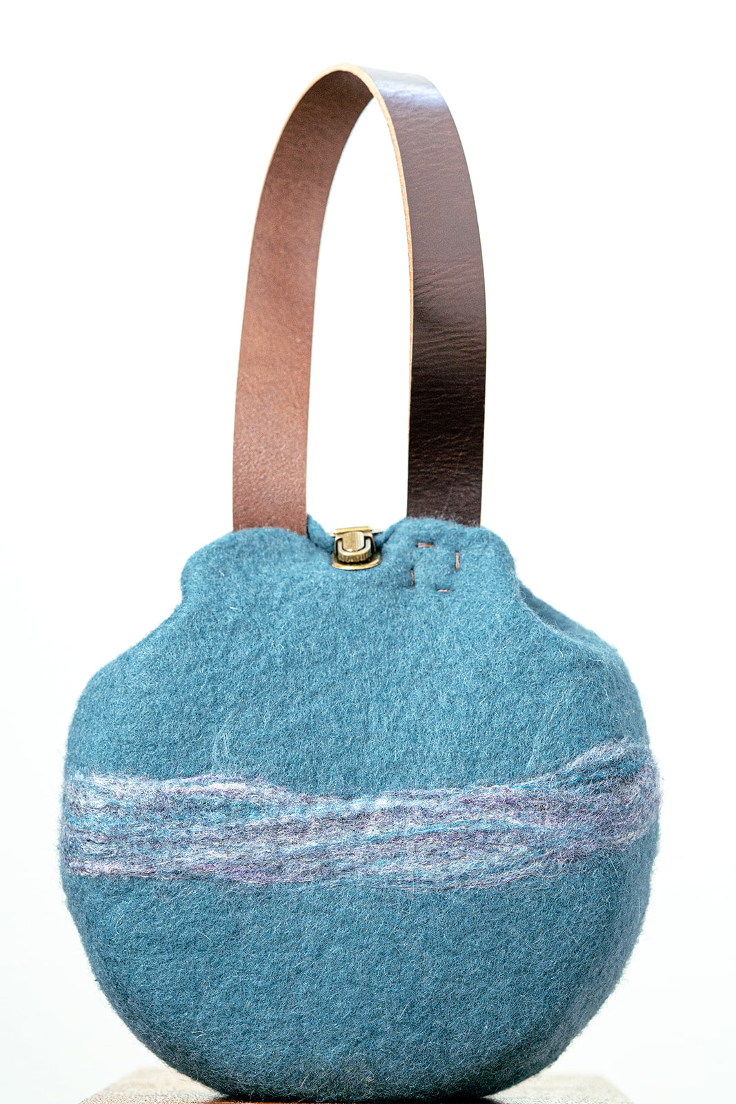 The Michelle handcrafted wool bag by Comfy Bear Home