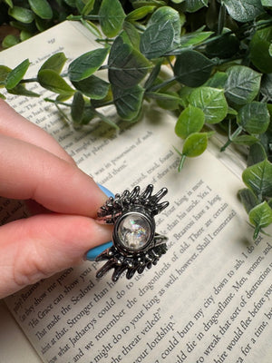 Clear Quartz Adjustable Ring