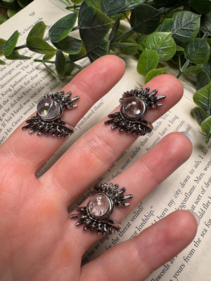 Clear Quartz Adjustable Ring