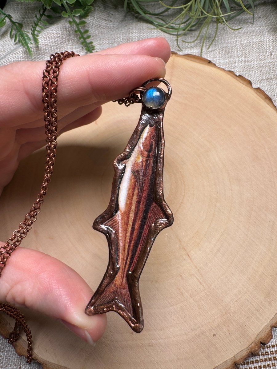 Cobia and Labradorite Necklace