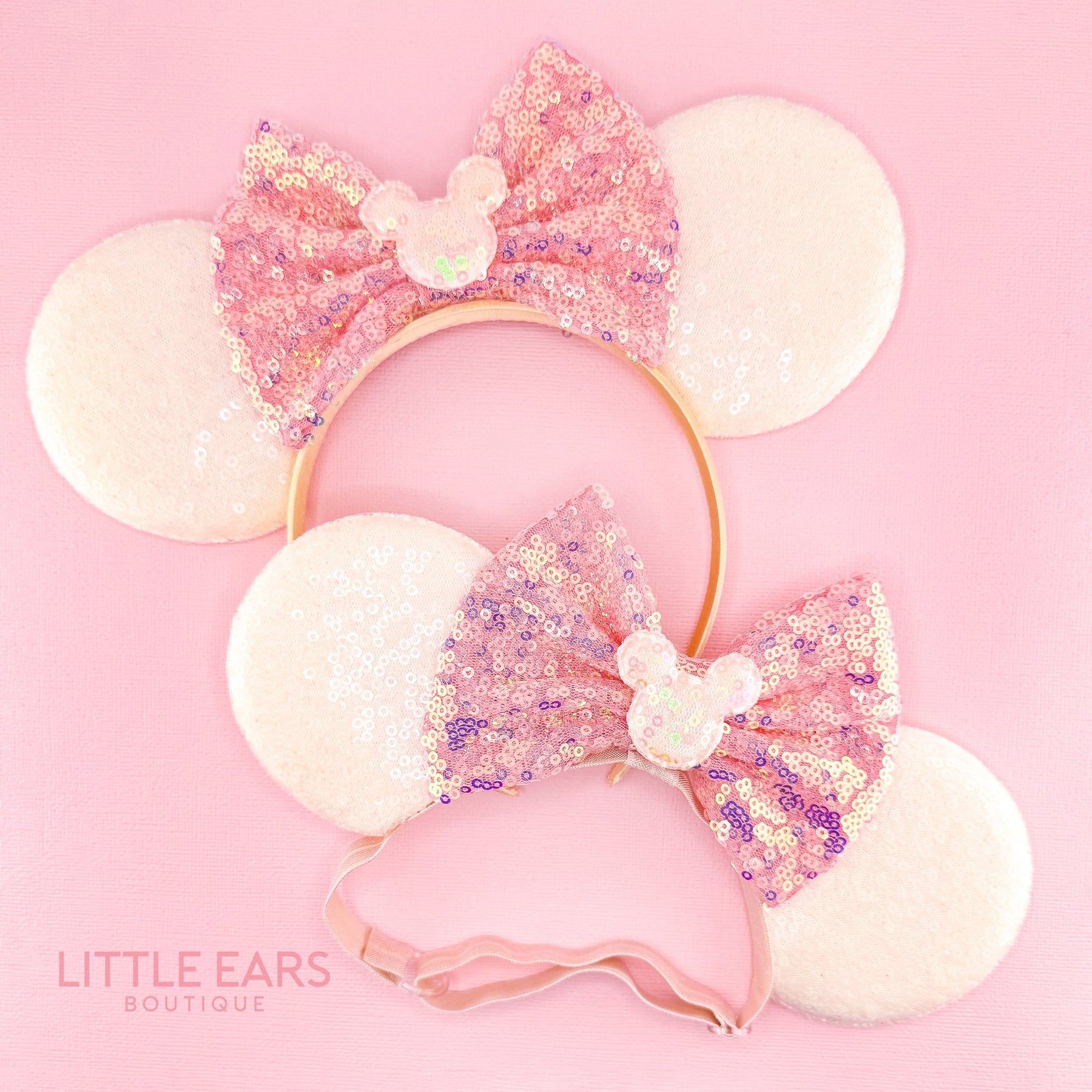 Coral & Cream Mommy & Me Ears by Little Ears Boutique, travel planning service main product photo