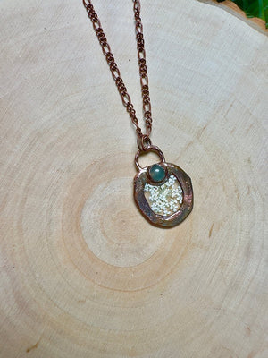 Corallia- Green Aventurine and Flower Necklace