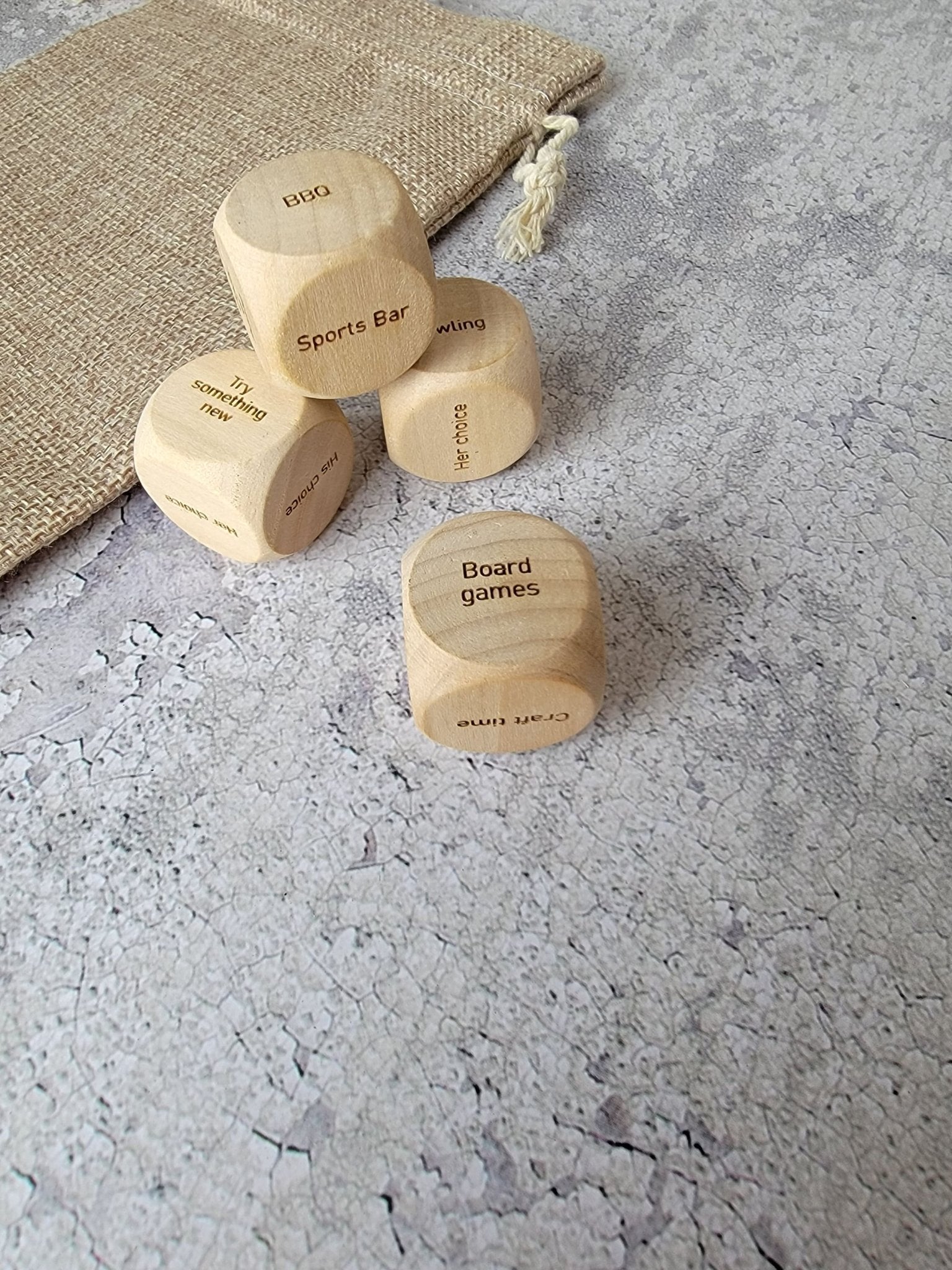 Personalized Couples Date Decision Dice detail view by EverLee Creations