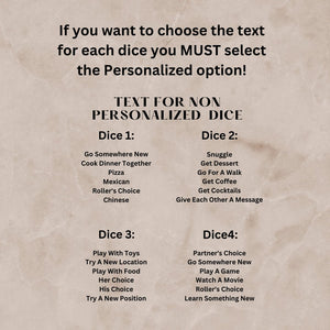 Personalized Couples Date Decision Dice detail view by EverLee Creations