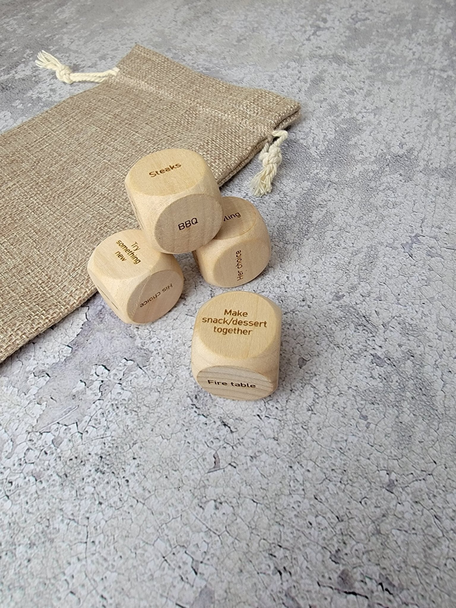 Personalized Couples Date Decision Dice detail view by EverLee Creations