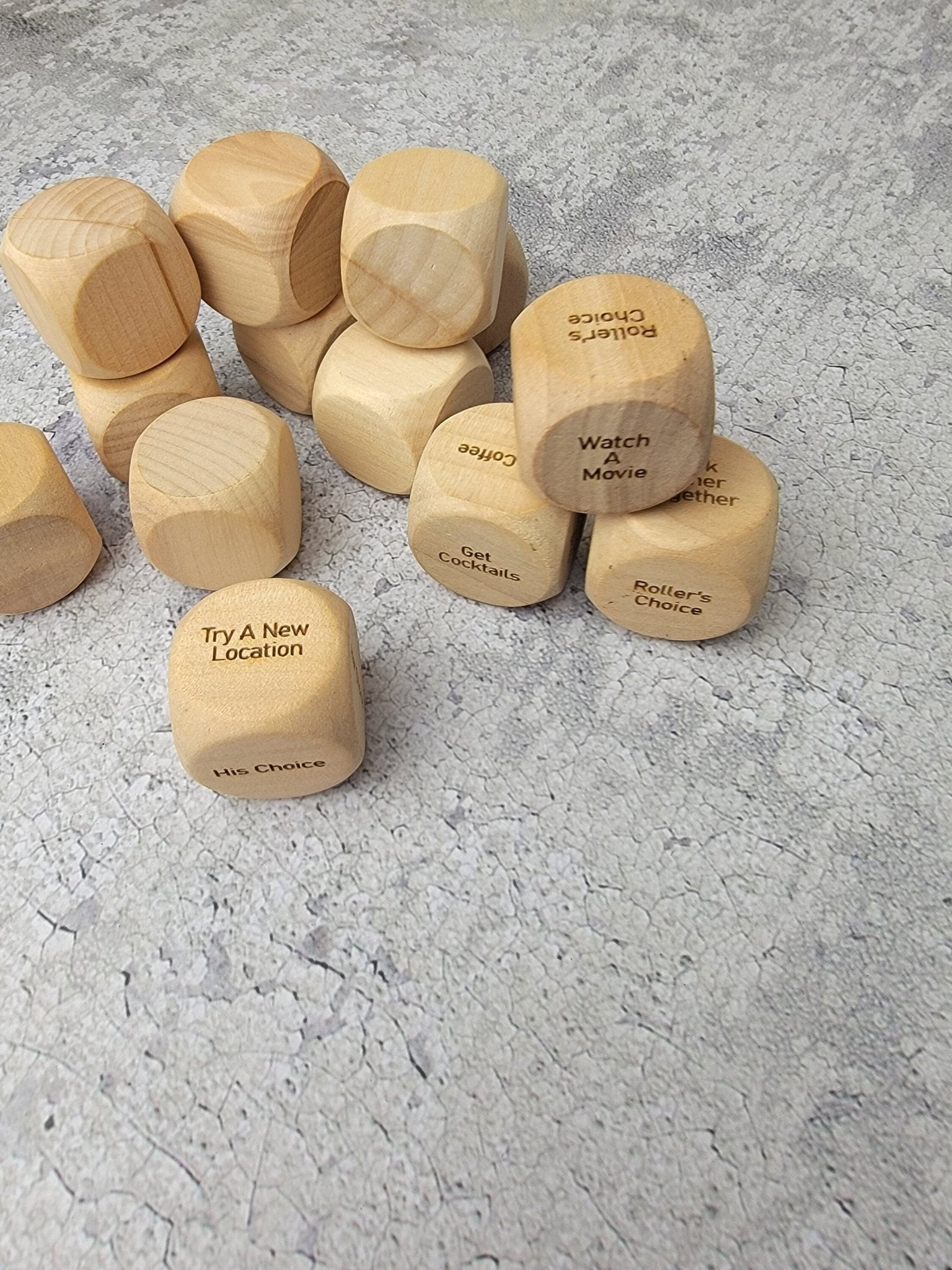 Personalized Couples Date Decision Dice detail view by EverLee Creations