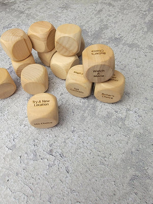 Personalized Couples Date Decision Dice detail view by EverLee Creations