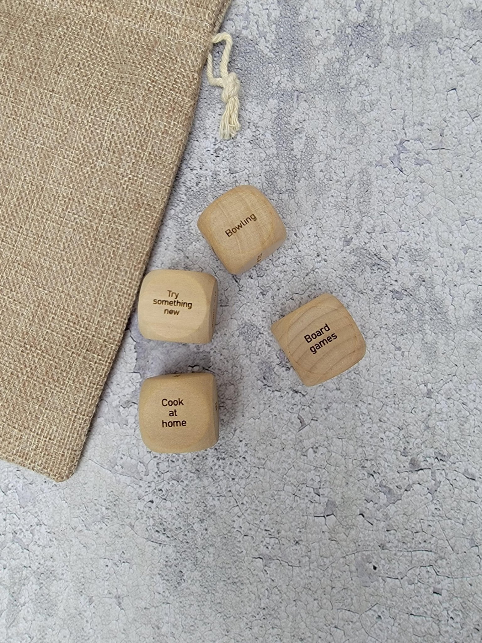 Personalized Couples Date Decision Dice detail view by EverLee Creations