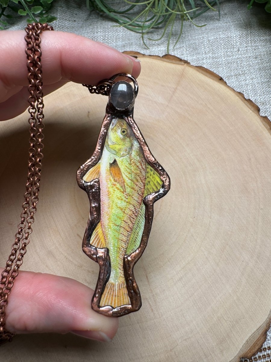 Croaker and Rose Quartz Necklace