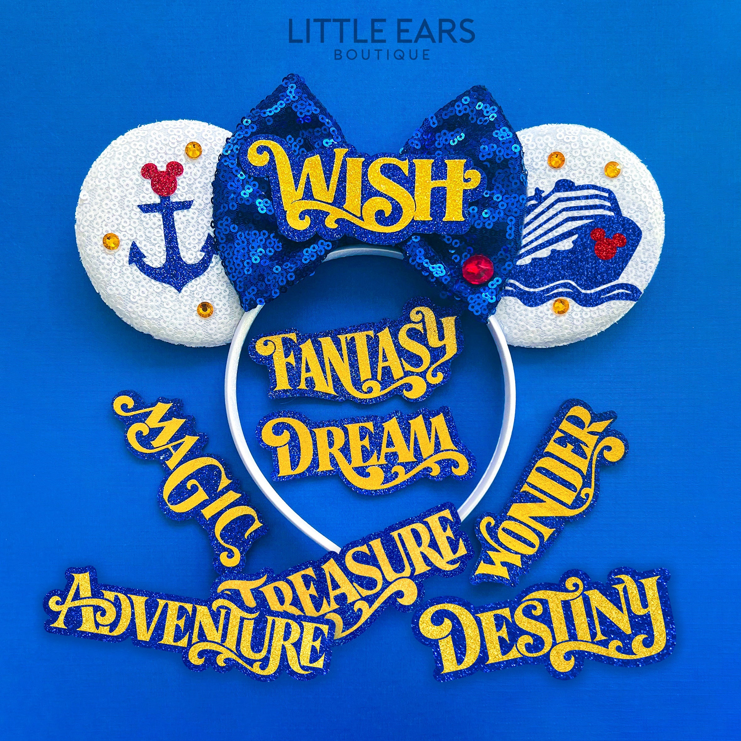 Interchangeable cruise theme park ears by Little Ears Boutique