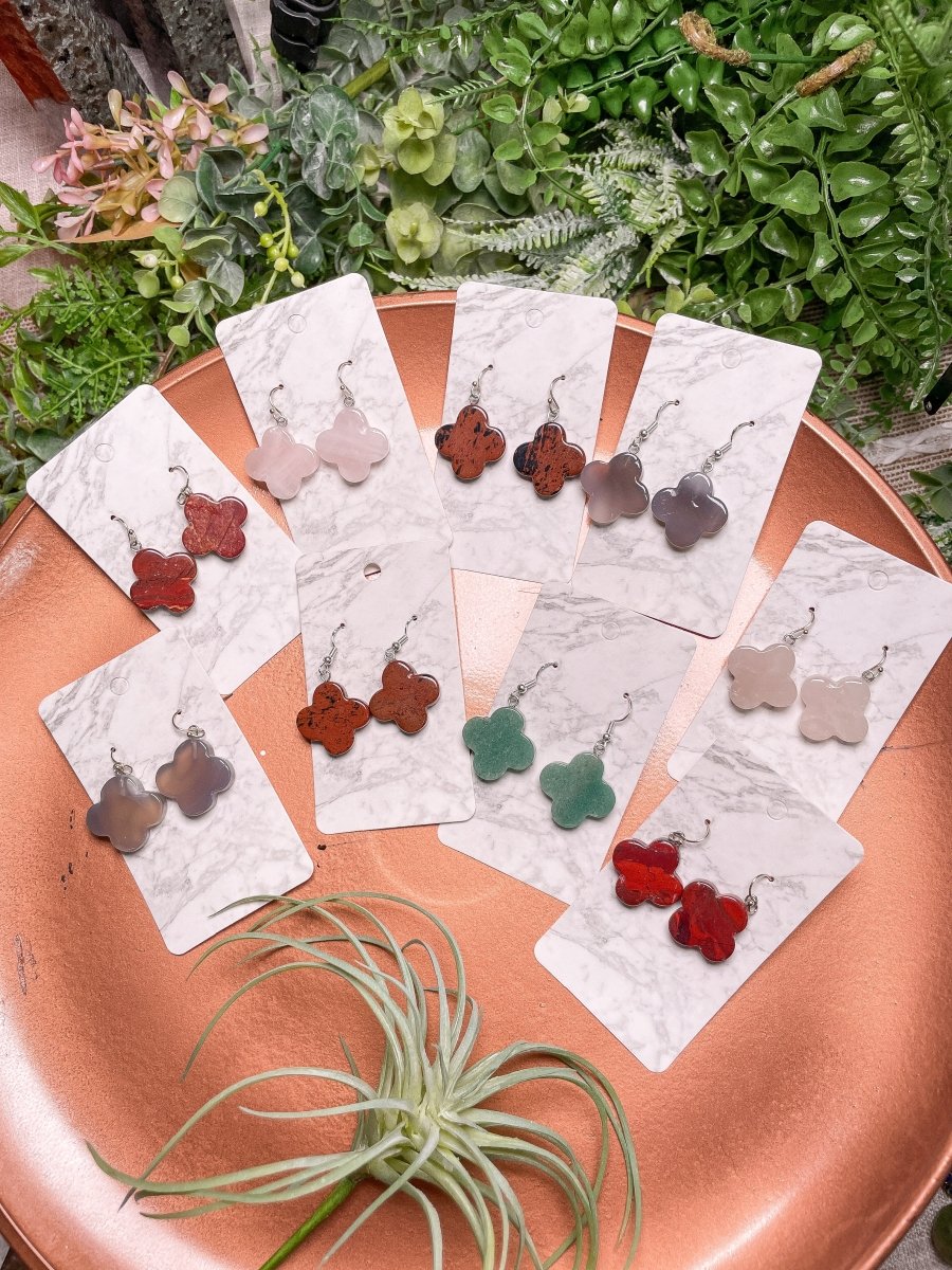 Crystal Clover Earrings