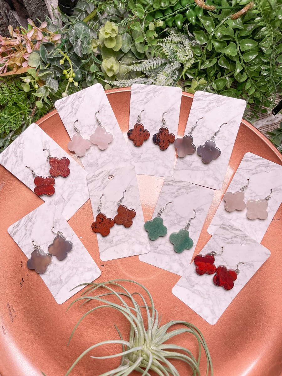 Crystal Clover Earrings