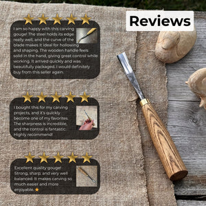Curved Detail Carving Gouge – 8 mm / 12 mm (0.31 / 0.47 inches)