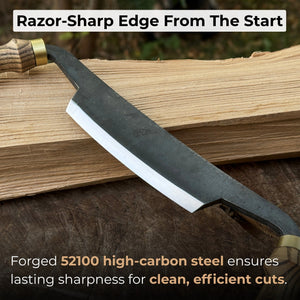 Curved Draw Knife (Push/Pull Shave), 10.5 cm (4.1 inch) Cutting Edge