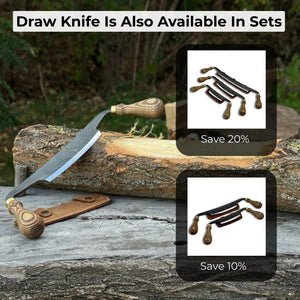 Curved Draw Knife (Push/Pull Shave), 14.5 cm (5.7 inch) Cutting Edge