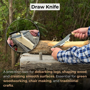 Curved Draw Knife (Push/Pull Shave), 14.5 cm (5.7 inch) Cutting Edge