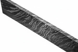 Damascus Steel Billet Bar 4mm Thick Pattern Welded Blank for Knife Making