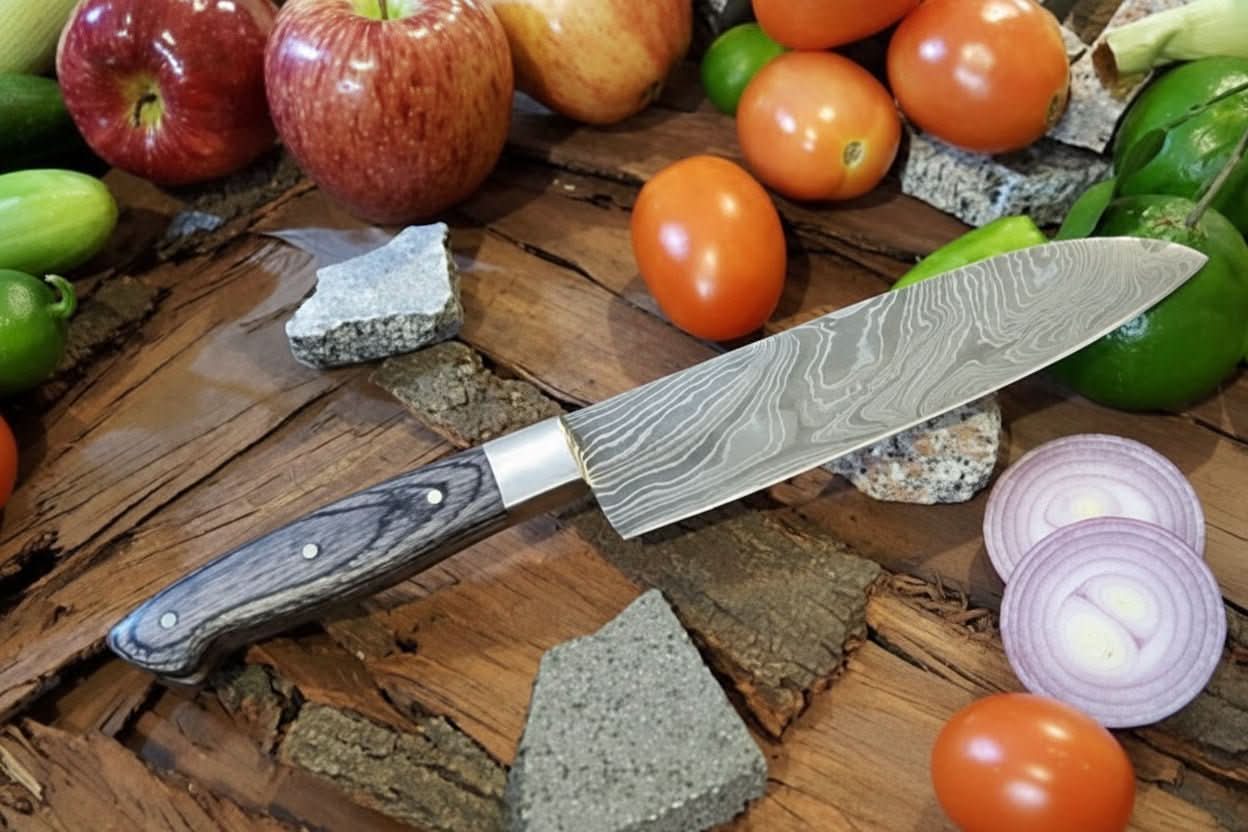 Custom Handmade Damascus Steel Chef knife/Kitchen Knife/Perfect Gift  DK-060