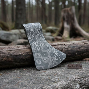 Custom Handmade Damascus Steel Viking Axe Pendant / Perfect gift DE-0011