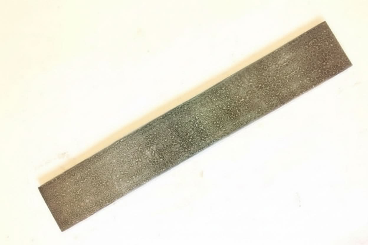 Premium Damascus Steel Billet Bar Pattern Welded Blank for Knife Making and Bladesmithing by JW SteelCrafts, Damascus knife detail photo 2