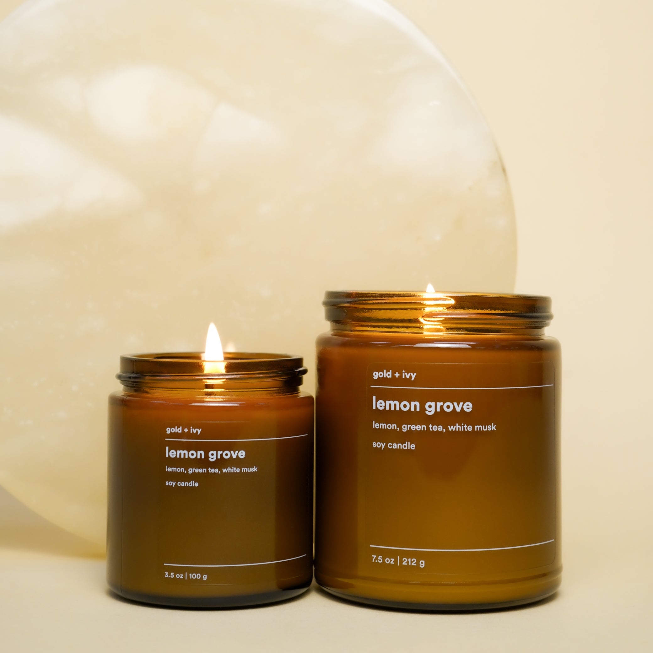 Lemon grove by gold + ivy, scented candle main product photo