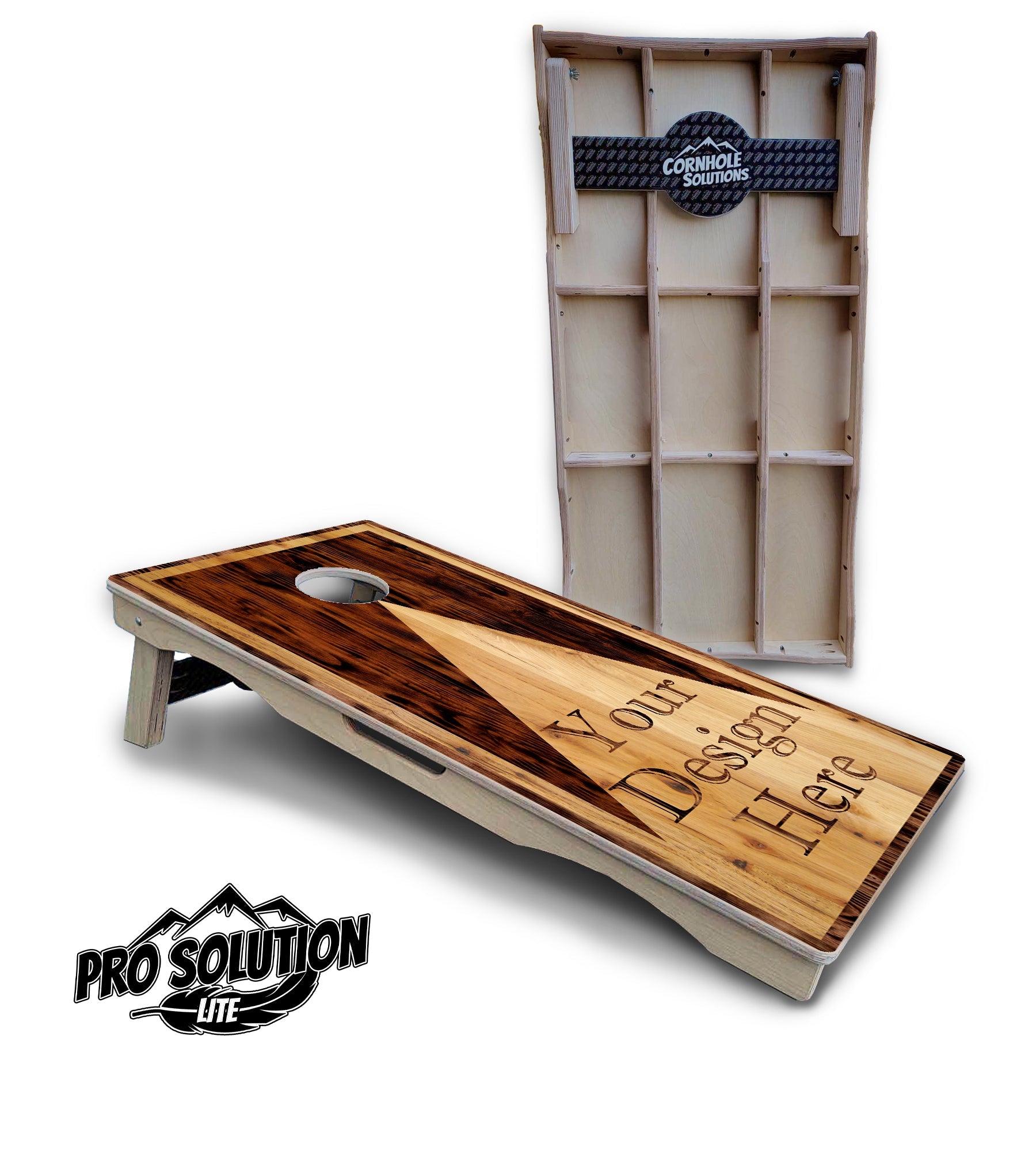 Custom Wooden Triangle Cornhole Boards - Pro Solution Lite Series by Cornhole Solutions, custom cornhole board detail photo 2