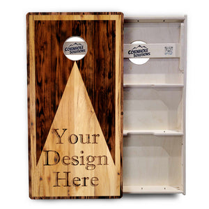 Custom Wooden Triangle Cornhole Boards - Professional Tournament Series by Cornhole Solutions, custom cornhole board detail photo 3