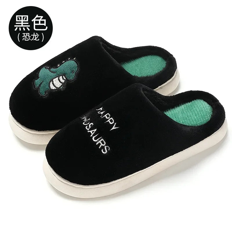 Plush Slipper Happy Dinosaur  Winter Fur Cotton Warm Non Slip Grip by The Mississippi Mermaid Mercantile - view 15