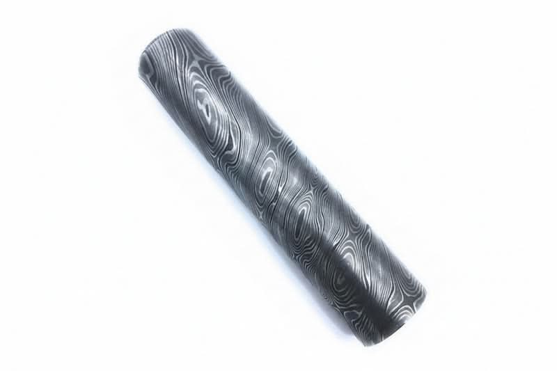 Damascus Steel Round Bar 5.5 Inch Length 32 mm Thick Rod for Ring Making by JW SteelCrafts, handmade jewelry main product photo