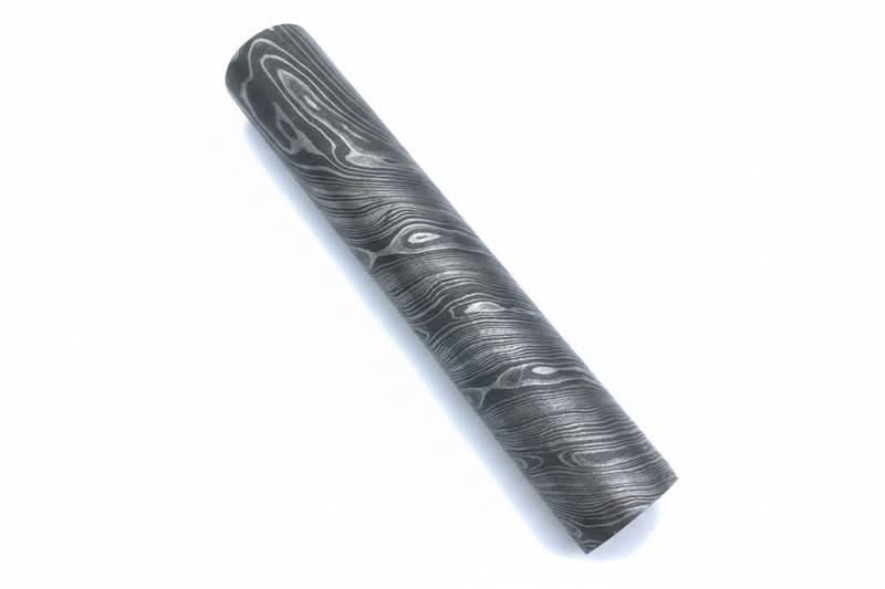 5.5 Inch Damascus Steel Rod 25.5 mm Round Bar for Ring Making by JW SteelCrafts, handmade jewelry main product photo