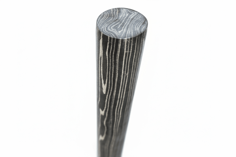 5 Inch Damascus Steel Round Bar Rod for Ring Making Material by JW SteelCrafts, handmade jewelry main product photo