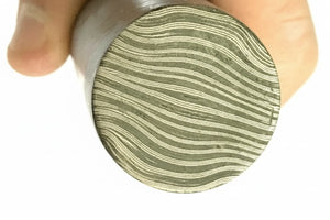 10.5 Inch Twisted Damascus Steel Round Bar 30 mm Billet for Ring and Guard Making