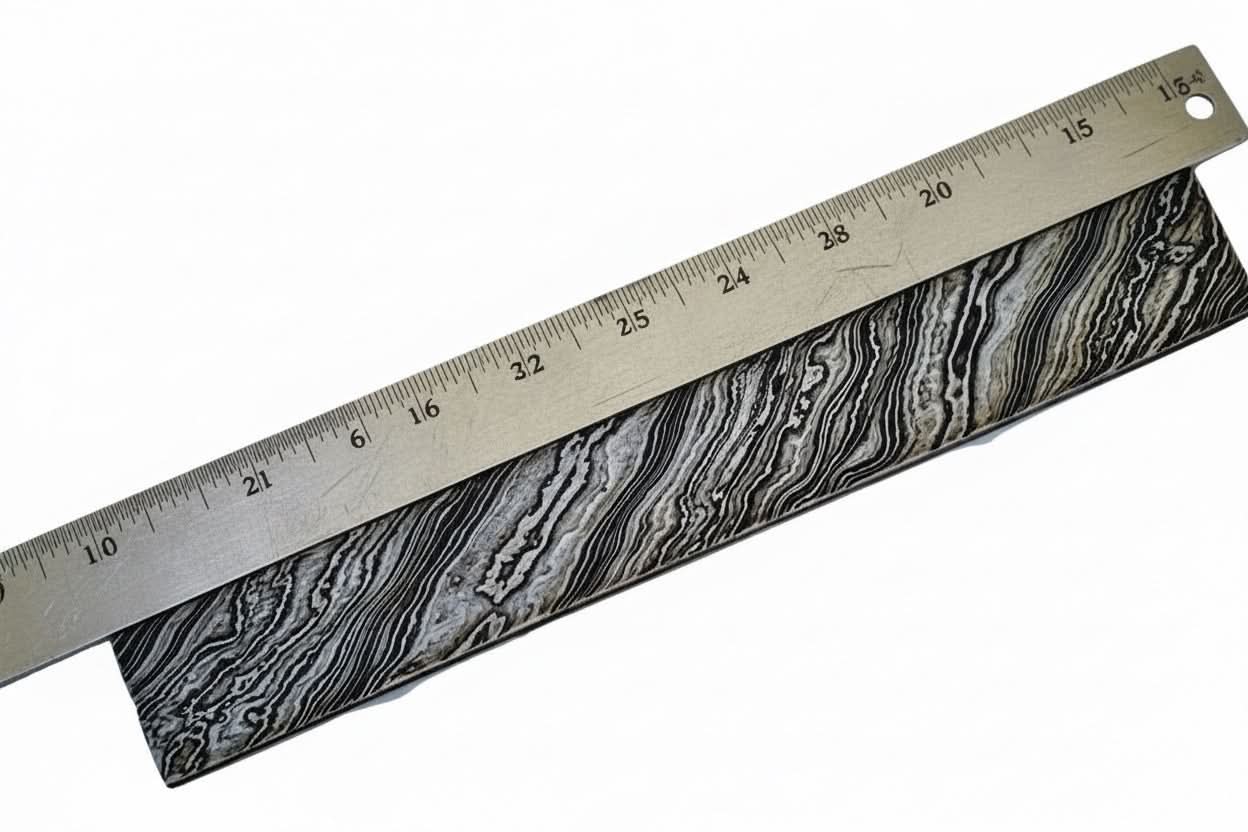 Damascus Steel Billet Bar 10" Pattern Welded Blank for Knife Making by JW SteelCrafts, Damascus knife main product photo