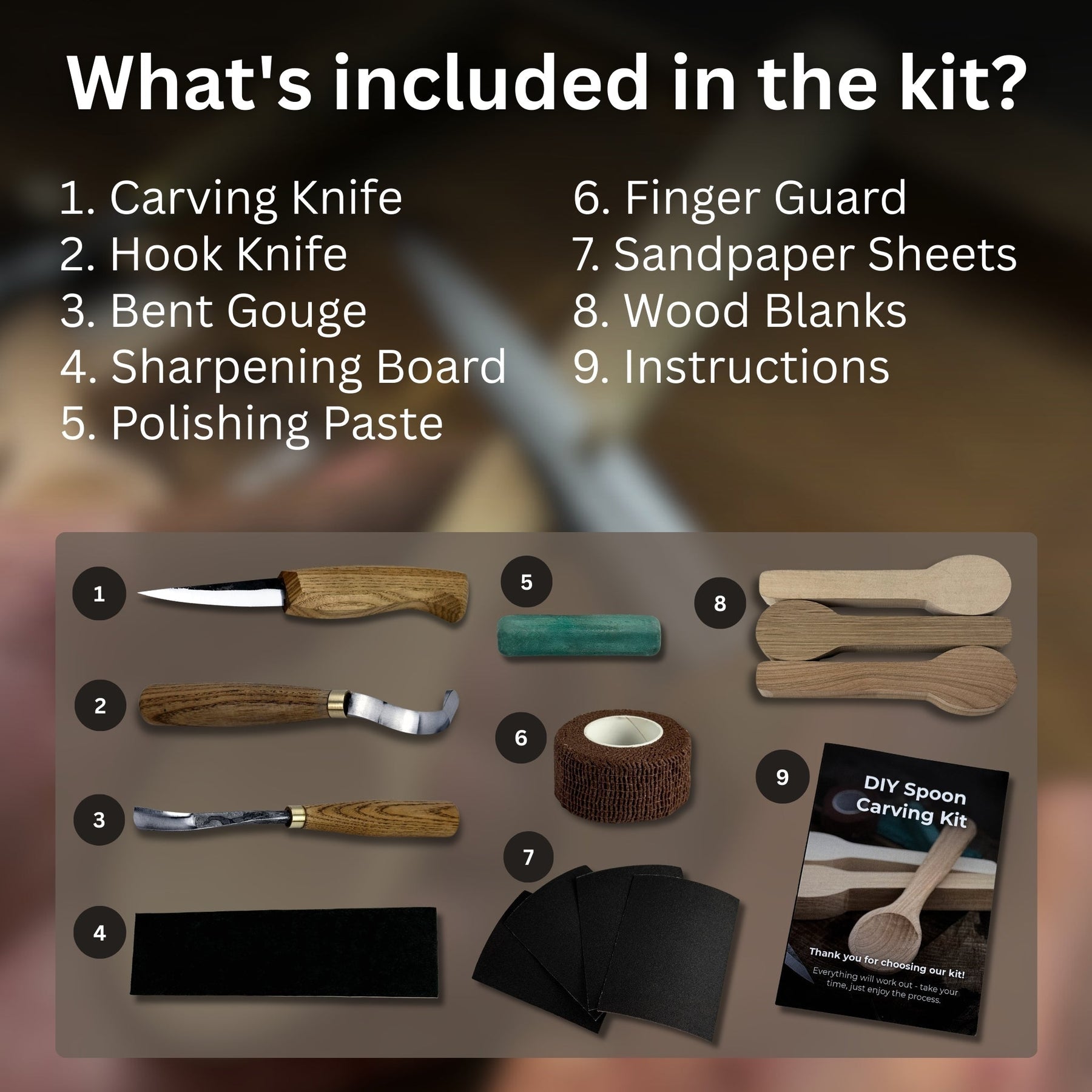 DIY 3-Piece Spoon Carving Kit