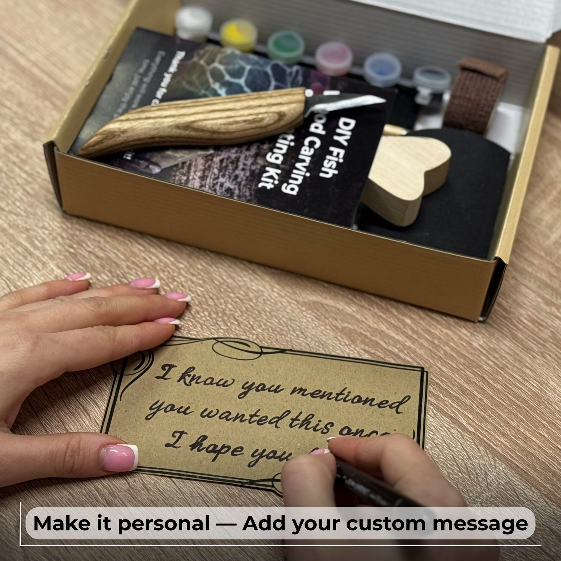 DIY Fish Wood Carving & Painting Kit – Beginner Whittling Set with Video Tutorial