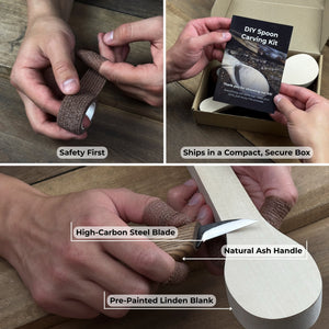 DIY Spoon Carving Kit for Beginners – Hook Knife & Whittling Tools by Sharky Forged Steel Tools – view 6
