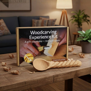 DIY Spoon Carving Kit for Beginners – Hook Knife & Whittling Tools by Sharky Forged Steel Tools