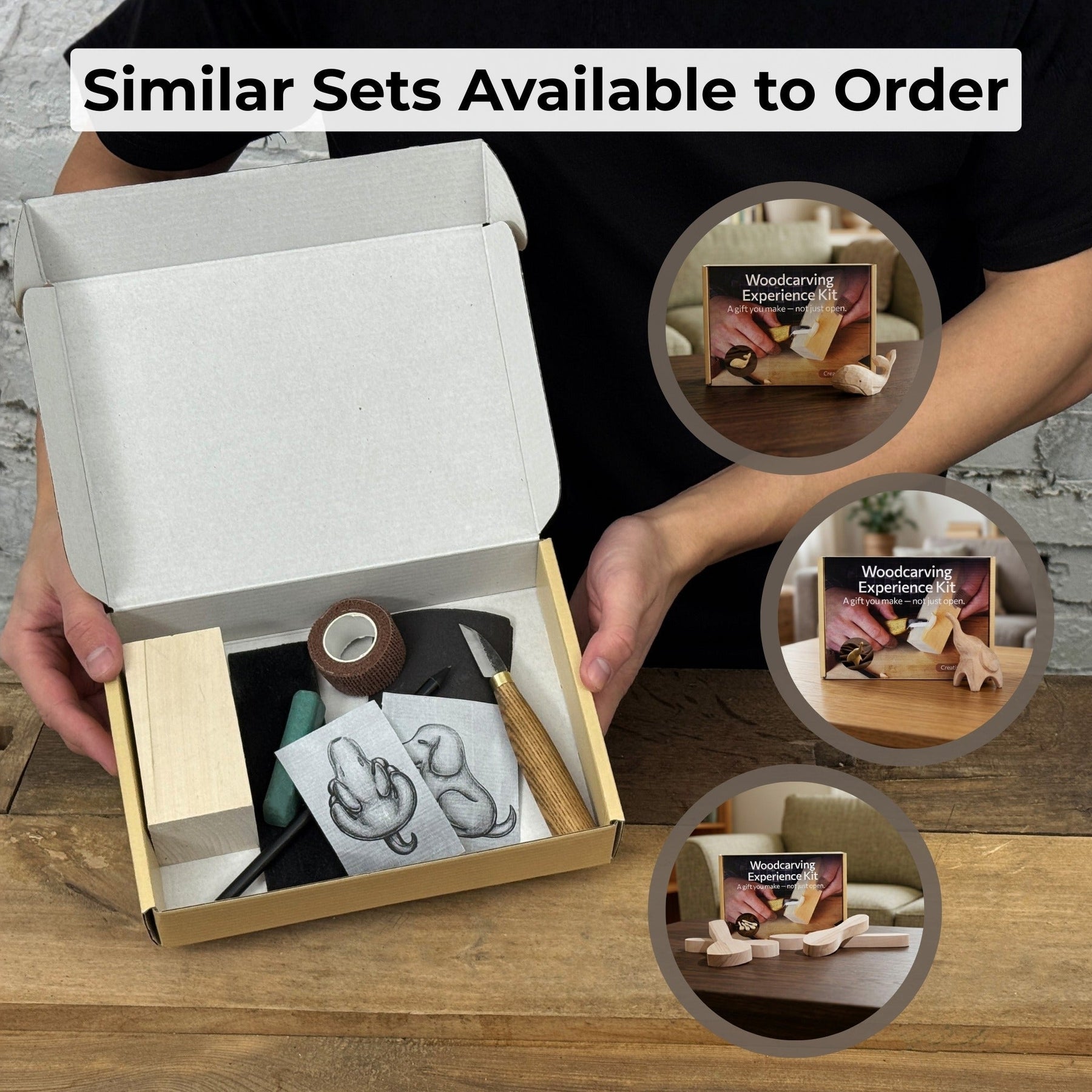 Dog Carving Kit - Complete Starter Whittling Kit for Beginners, Adults, Teens, and Kids