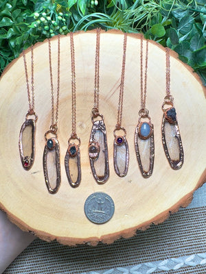Dragonfly Wing and Resin Face Necklace