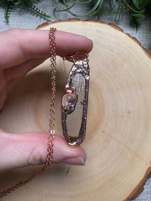 Dragonfly Wing and Resin Face Necklace